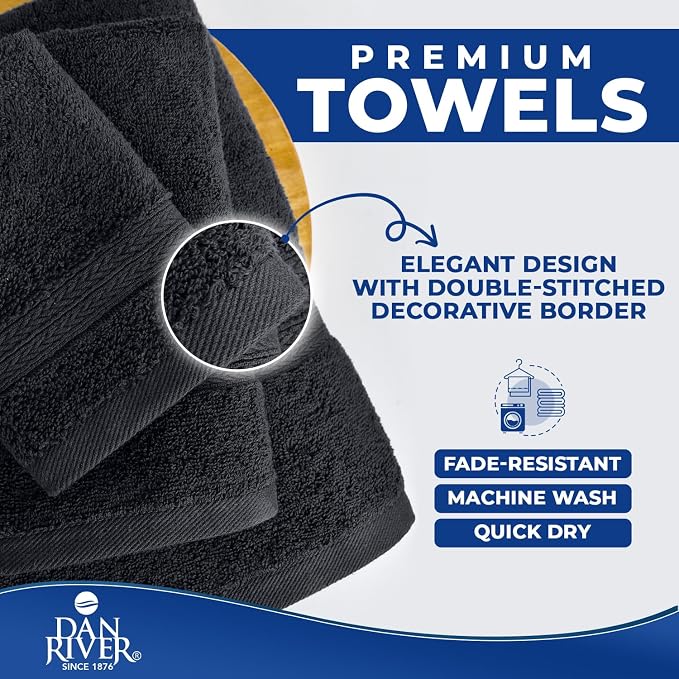 DAN RIVER 8 PC Luxury Bath Towels - Image 5