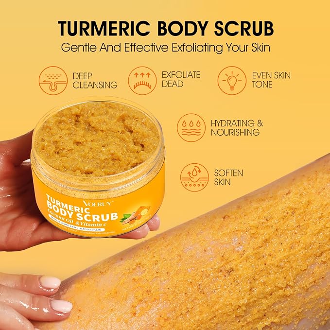Body Scrub, Turmeric Exfoliating Body Scrub, - Image 3