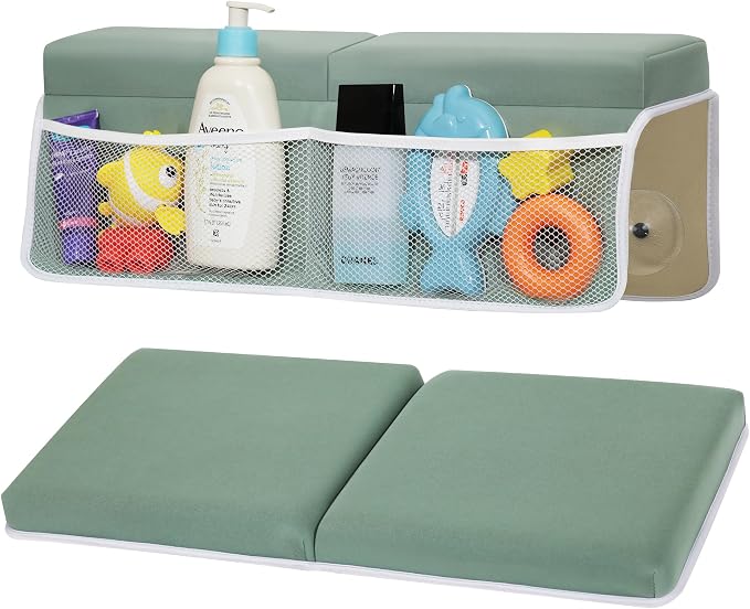 Comfortable Baby Bath Kneeler and Elbow Rest Pad Set, Thick Memory Foam Bath by OmiXe