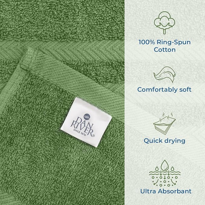 DAN RIVER 2 Pack Luxury Bath Sheets 35x70, 600 GSM, Soft & Quick Dry 100% Ring - Image 3