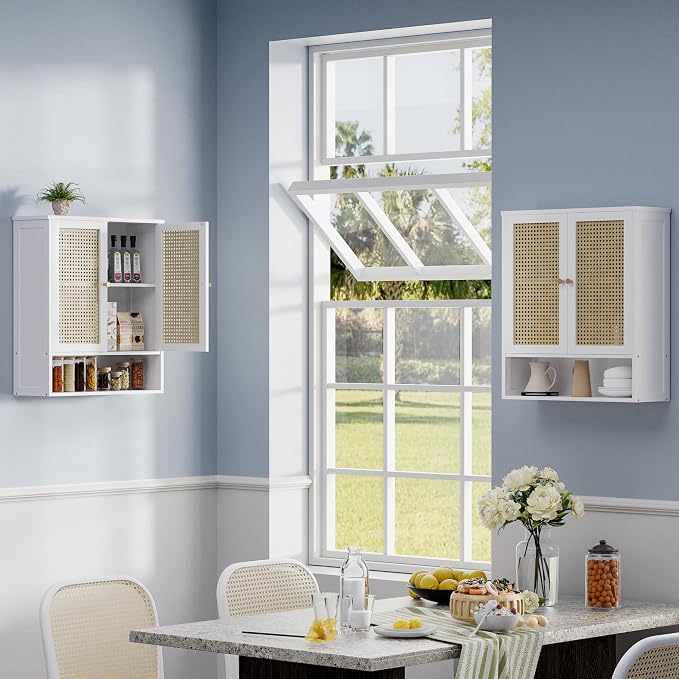 Bathroom Wall Cabinet, Bamboo Over-The-Toilet Storage Organizer - Image 9