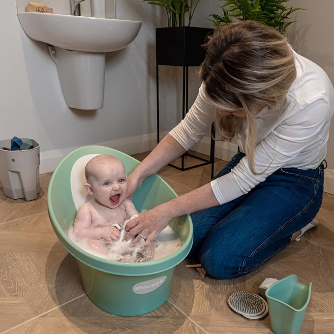 Shnuggle Newborn Baby Bath | Built in Support Bump and Soft Backrest | Suitable - Image 6