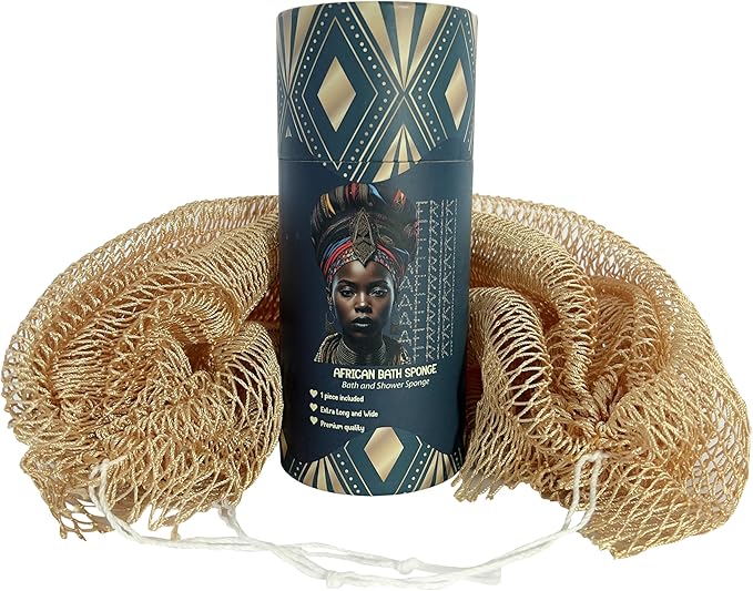 AFRIKI African Net Sponge – Exfoliating Body Scrubber, All Skin Types | 45 in by AFRIKI