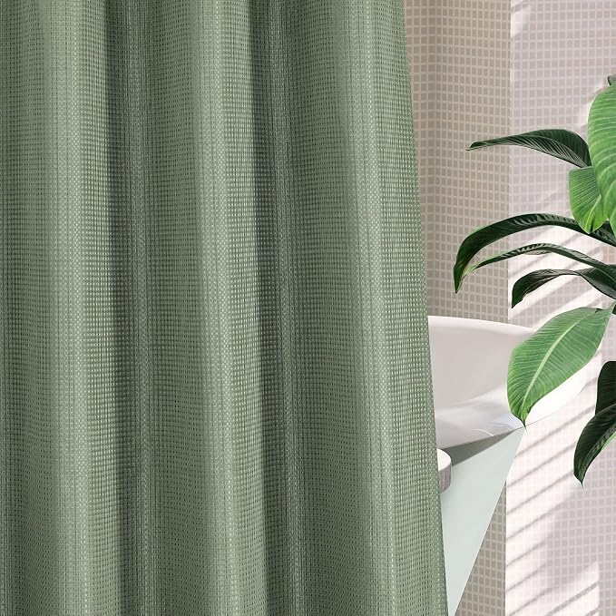 MitoVilla No Hooks Needed Small Stall Shower Curtain Liner Set 36 x 74 - Image 5