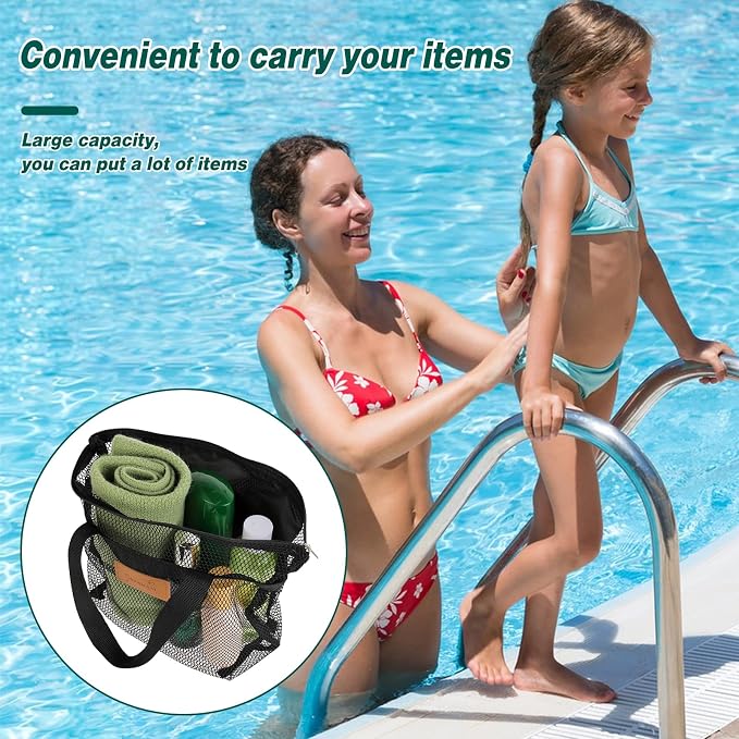 KALIONE Mesh Shower Caddy Bag, Portable Gym Shower Bag, Quick Dry Hanging - Image 6