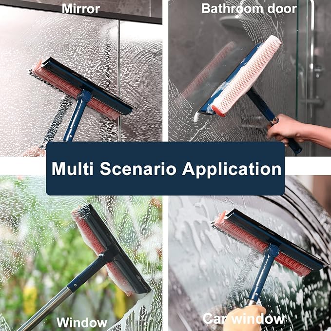 Professional Window Squeegee, 2-in-1 Window Cleaner - Image 6