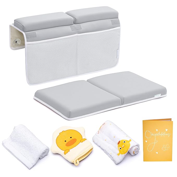 Bath Kneeler and Elbow Rest Pad, 1.75 inch Extra Thick Baby Bath Kneeling Pad by BABY+BOOTH