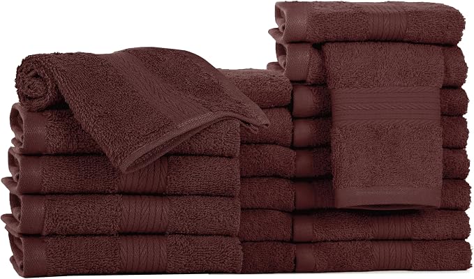 Ample Decor Set of 20 Wash Cloths 12 X 12 Inch 100% Cotton 600 GSM, Lightweight - Image 3