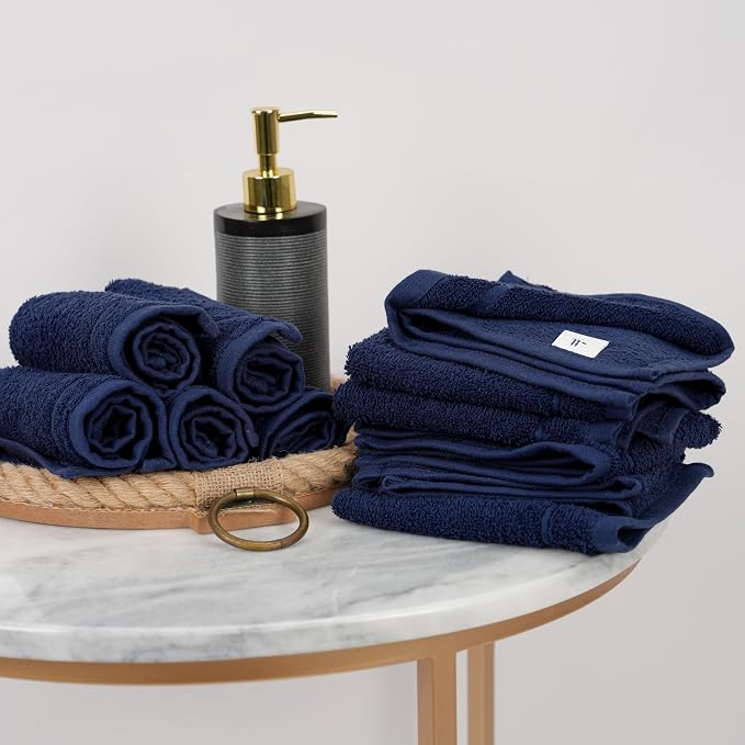 Tens Towels Pack of 24 Washcloths, 12 x 12 Inches, Lighter Weight, Quick to Dry - Image 2