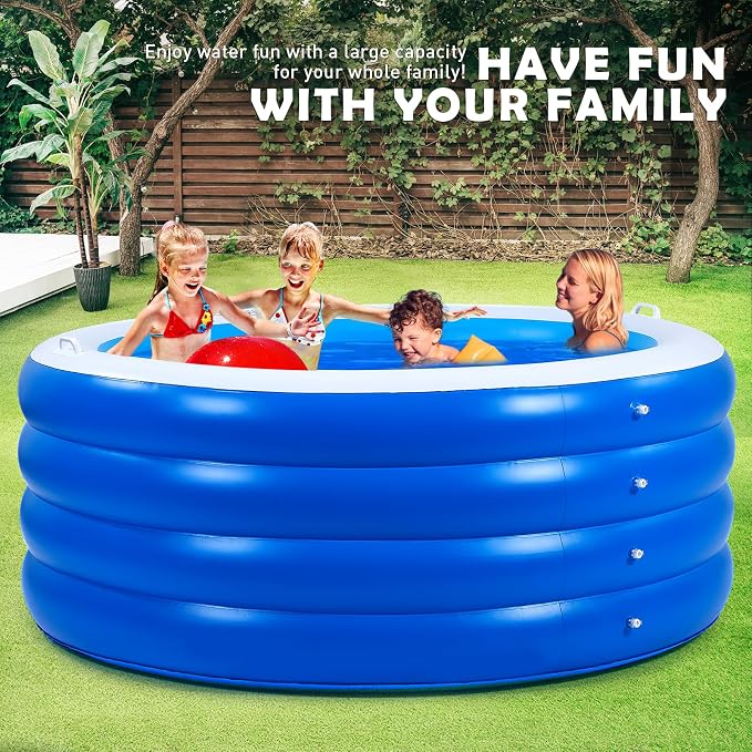 Biange Blow Up Pool, Kids Pool Inflatable, Kiddie Baby Swimming Pool - Image 6