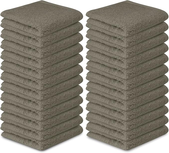 Softolle 100% Cotton Washcloths 24 Pack Soft, Highly Absorbent Washcloth - Image 3