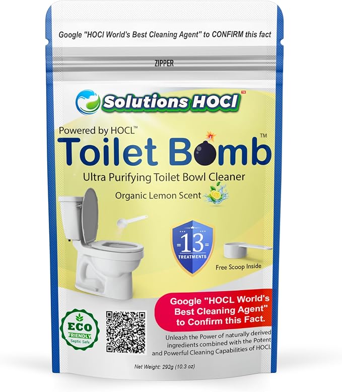 Toilet Cleaner Bomb by SolutionsHOCL-PowerCleaner