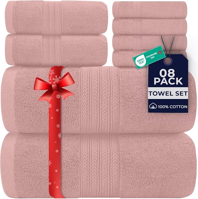 DAN RIVER 8 PC Luxury Bath Towels by DanRiver