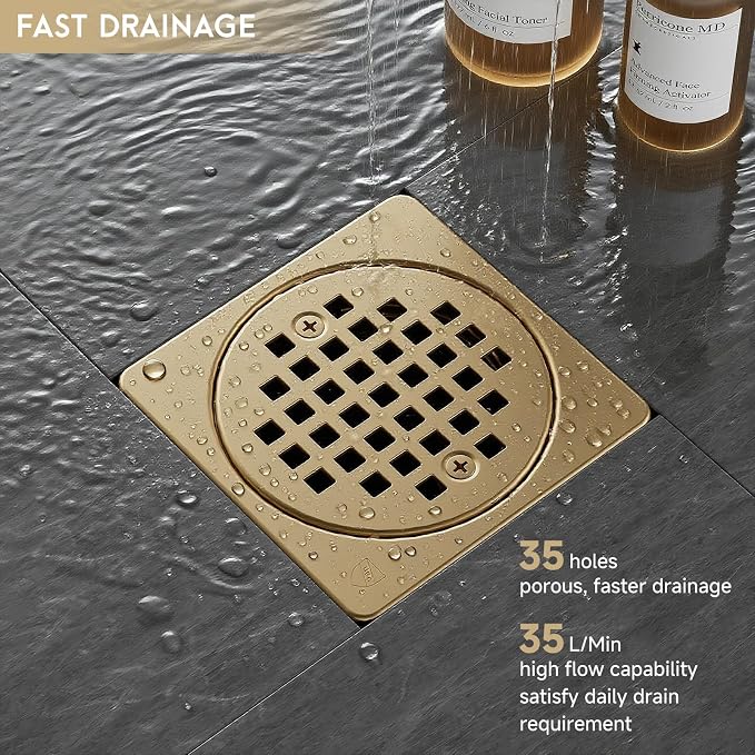Yaseingo Removable Square Shower Floor Drain Compatible - Image 6