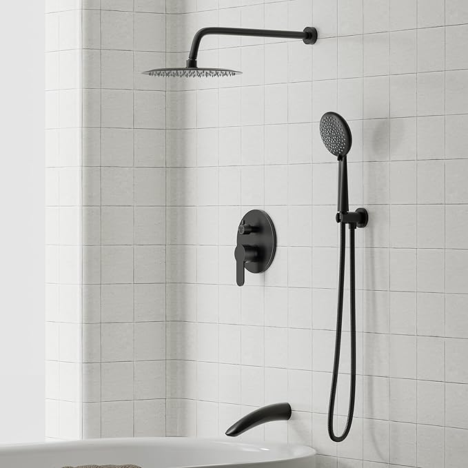 Gabrylly Black Bathtub Shower Faucet Set - Image 2