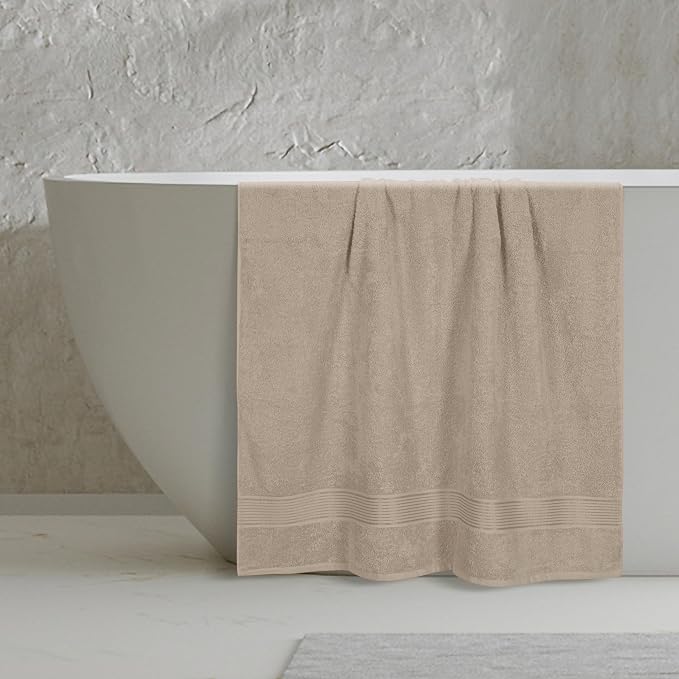 Belizzi Home Cotton 2 Pack Oversized Bath Sheet 35x70, Large Bath Sheet - Image 4