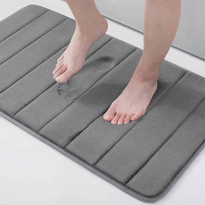 Buganda Memory Foam Bath Mat, Ultra Soft and Non-Slip Bathroom Rugs, Water by Buganda