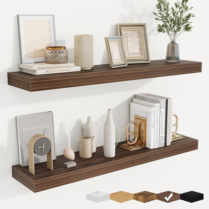 fuqing Floating Shelves for Wall, Wall Mounted Wood Floating Shelf by Fuqing