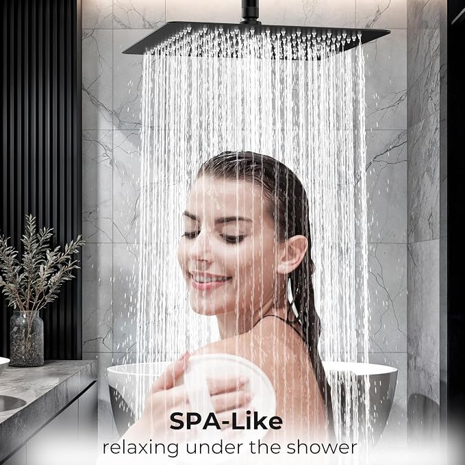 Rain Shower Head, 10 Inches Large Rainfall Shower Head, 304 Stainless Steel Made - Image 6