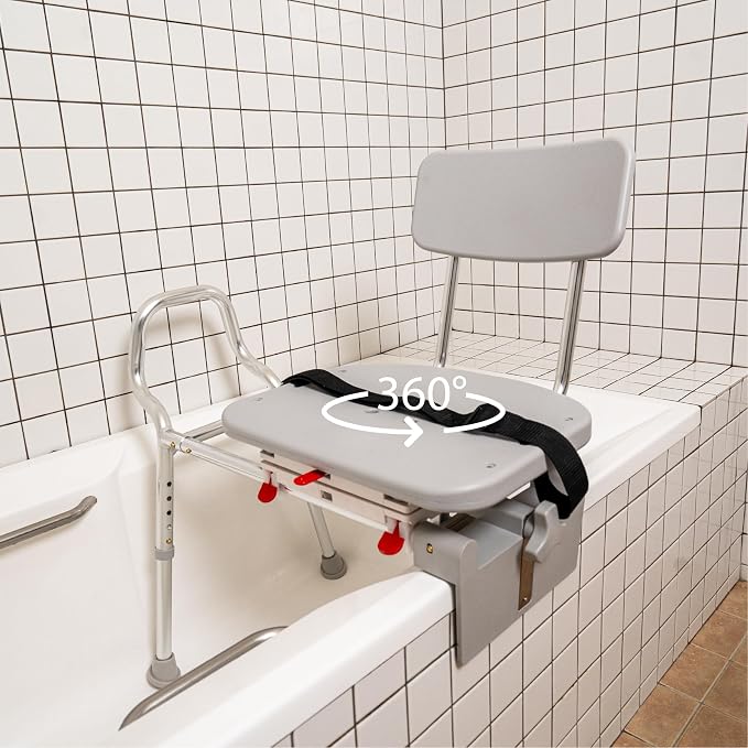 Eagle Health Supplies Tub-Mount Sliding Shower Chair Tub Transfer Bench - Image 9