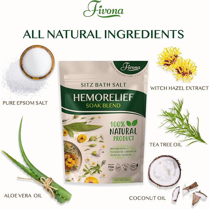 Fivona 2-in-1 Sitz Bath Soak Kit Over The Toilet Seat - Image 3