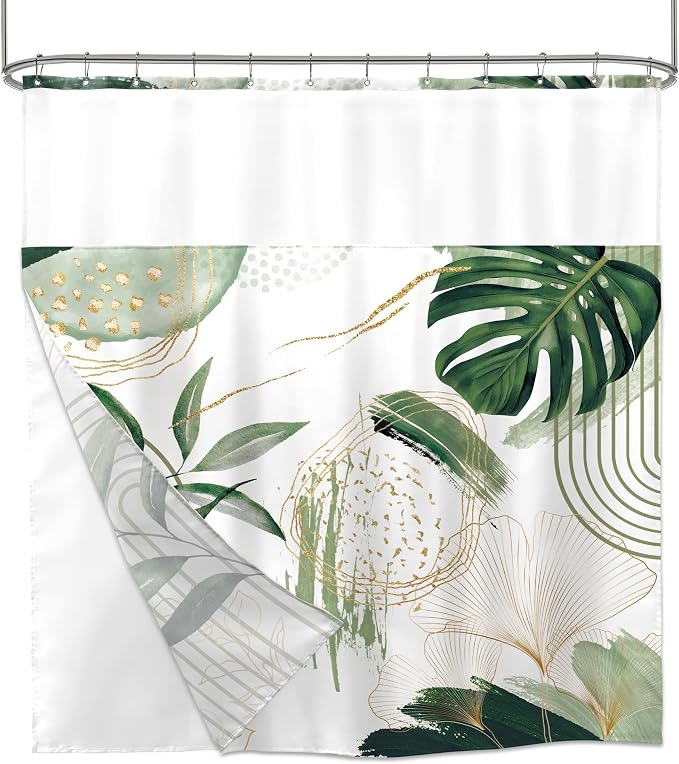 Sage Green Boho Shower Curtain 72Wx72H - Image 7