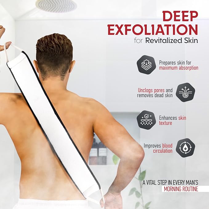 Sturdy Natural Loofah Back Scrubber - Image 3