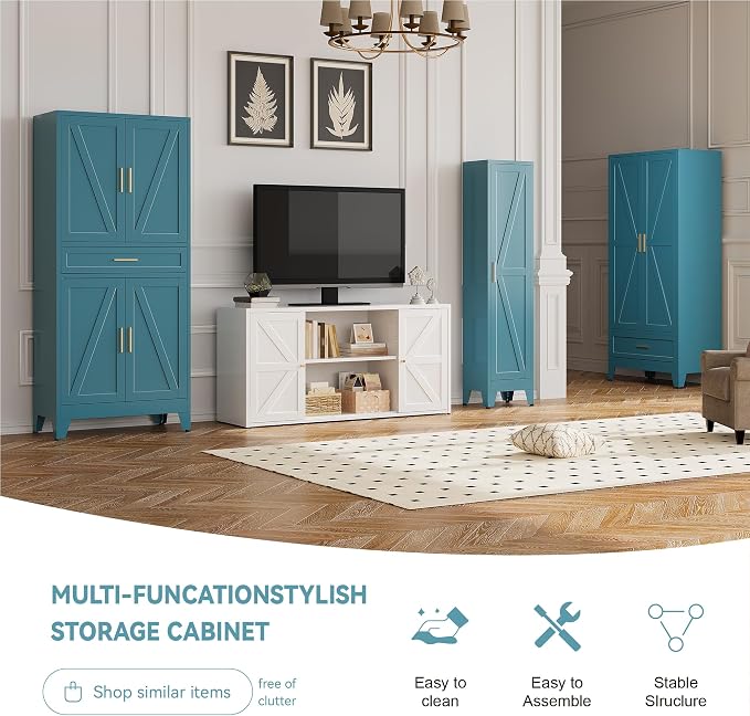 71" Tall Metal Storage Cabinet - Image 7