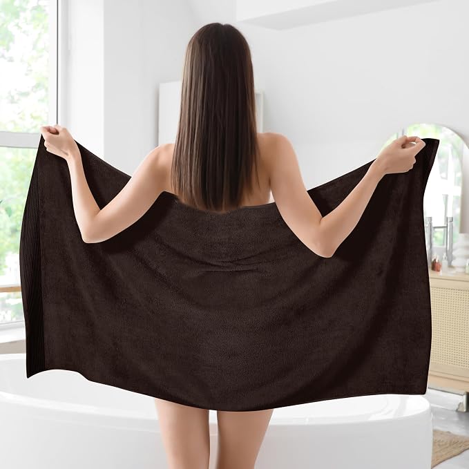 Belizzi Home Cotton 2 Pack Oversized Bath Sheet 35 x 70, Large Bath Sheet - Image 3
