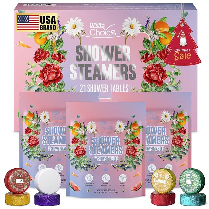 W&E Choice Shower Steamers Aromatherapy 21 Pack- Shower Bombs by WEChoice
