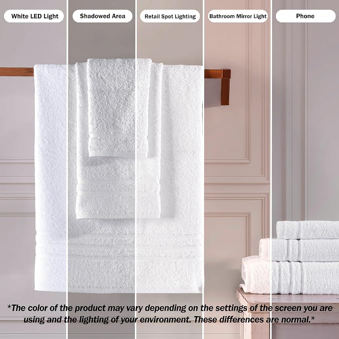 Hawmam Linen Luxury Cotton Washcloths 13x13 Inch - Image 3