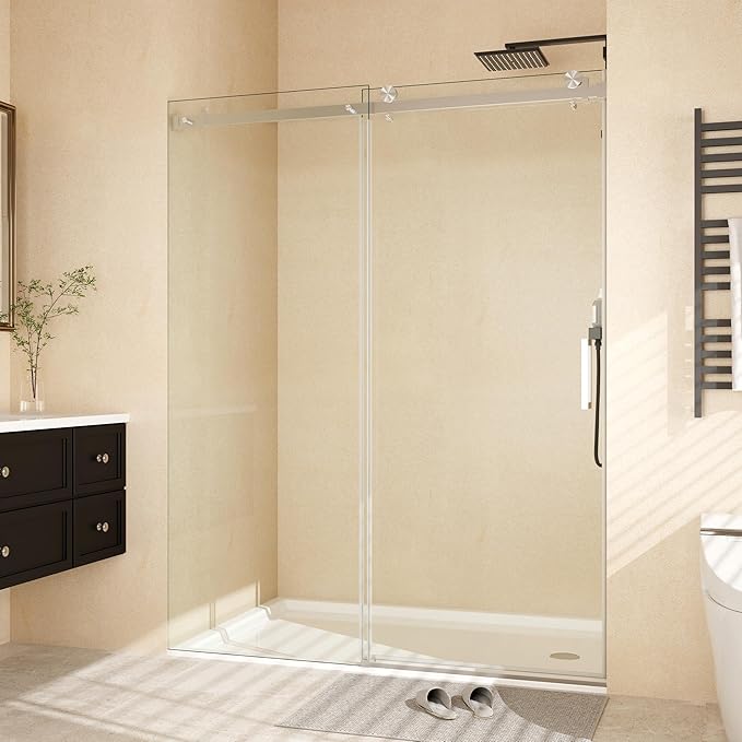 44-48" W x 76" H Frameless Sliding Shower Doors, Made by IDEALHOUSE