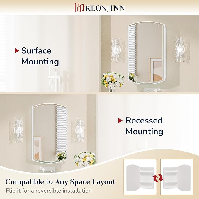 Keonjinn White Medicine Cabinet - Image 4