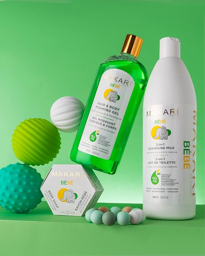 Makari Bebe Cleansing Milk | Baby Body Wash & Softening Formula - Image 4