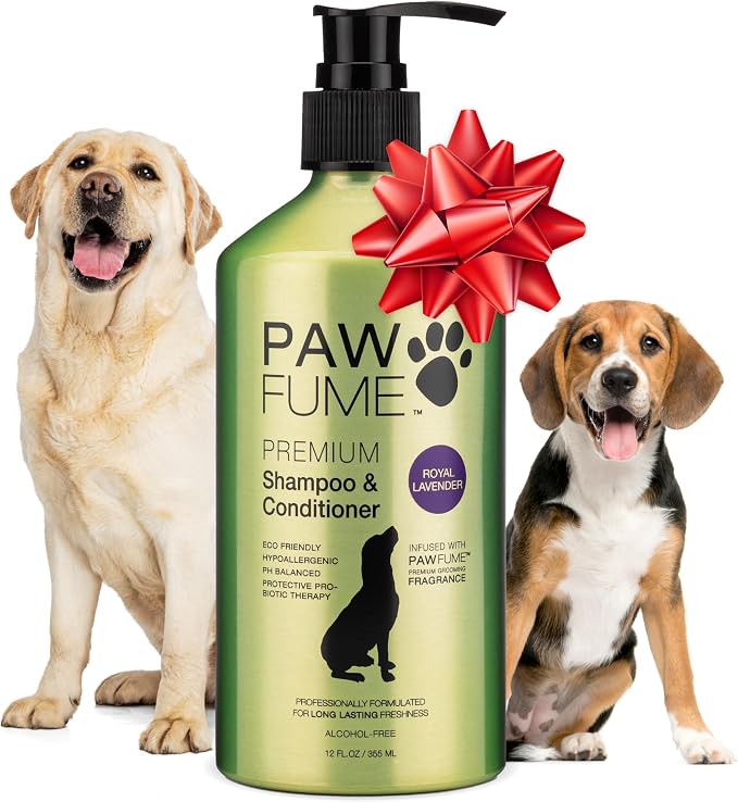 PAWFUME Dog Shedding Shampoo and Conditioner, Royal Lavender, Deep-Cleaning by Pawfume