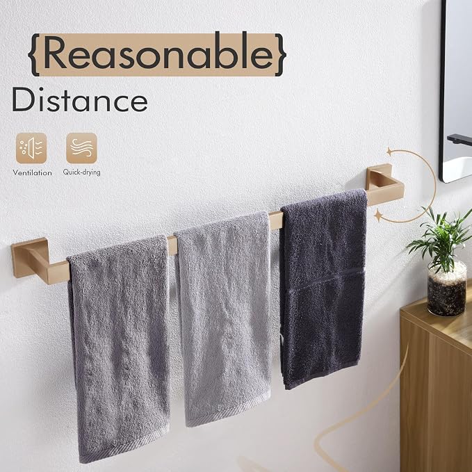 KOKOSIRI 32-Inch Towel Rack for Bathroom Kitchen Towel Rails Wall Mount SUS304 - Image 6
