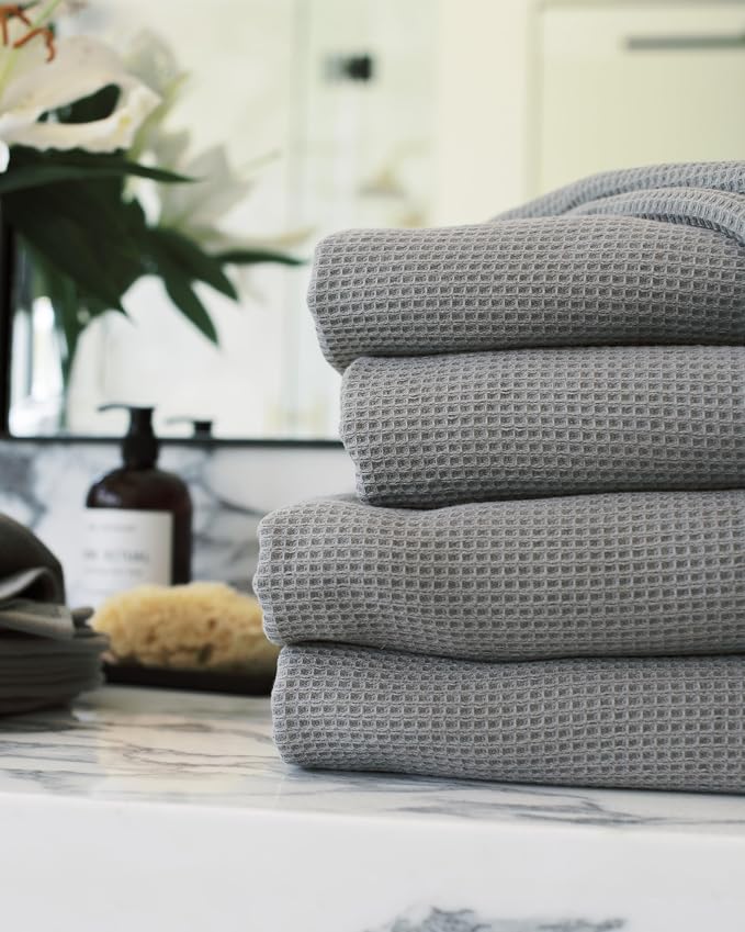Cozy Earth Waffle Bath Towels - Image 2