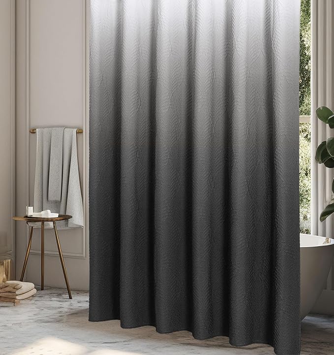 Gibelle Ombre Black Shower Curtain - Image 2