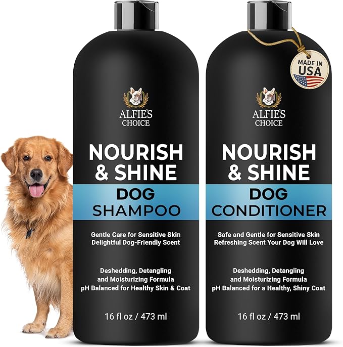 ALFIE'S CHOICE Dog Shampoo & Conditioner Set | 16 fl oz Each | Lavender & by AlfiesChoice