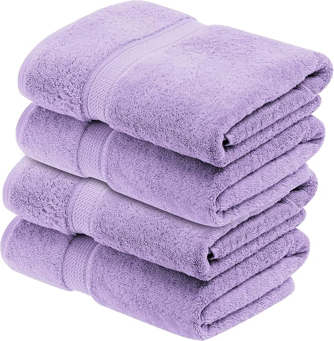 Superior Egyptian Cotton Pile Bath Towel Set of 4, Ultra Soft Luxury Towels - Image 2