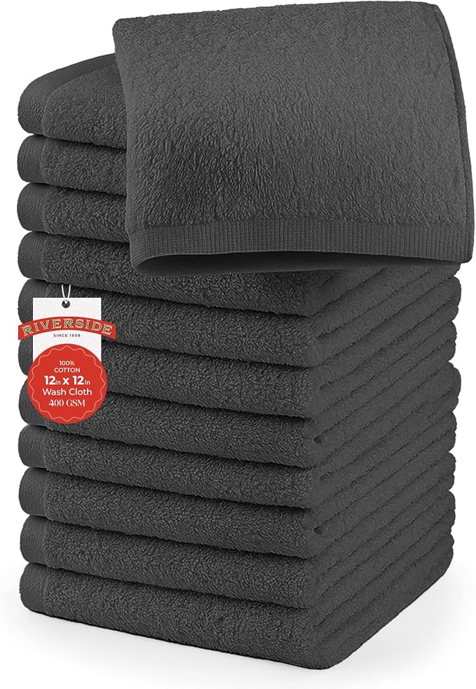 RIVERSIDE 12 Pack Washcloths by RIVERSIDE