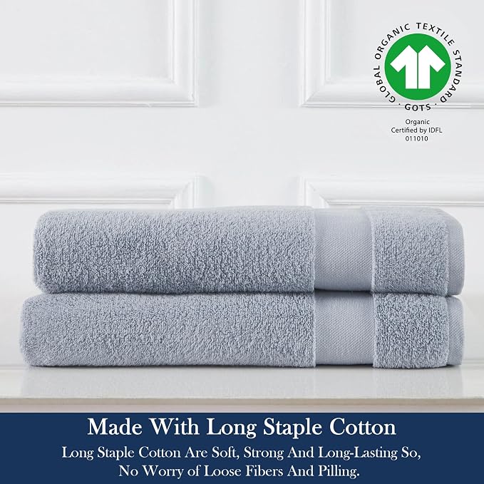 Delara Organic Cotton Luxuriously Plush Hand Towel Pack of 2 | GOTS & OEKO-TEX - Image 3