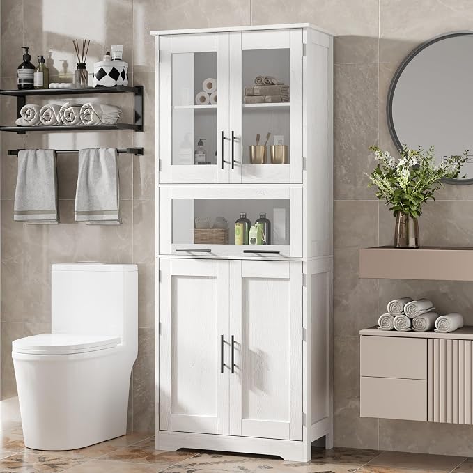 GAOMON Tall Bathroom Cabinet, Freestanding Storage Cabinet by GAOMON