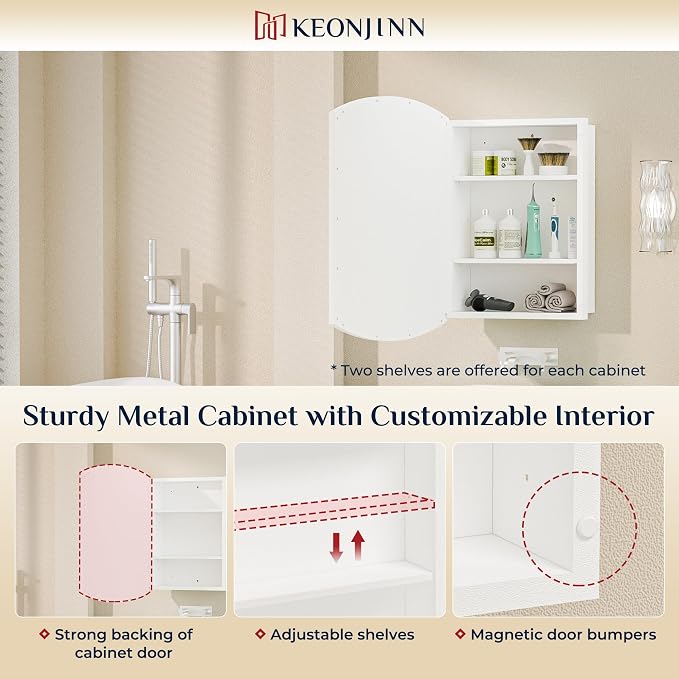 Keonjinn White Medicine Cabinet - Image 3