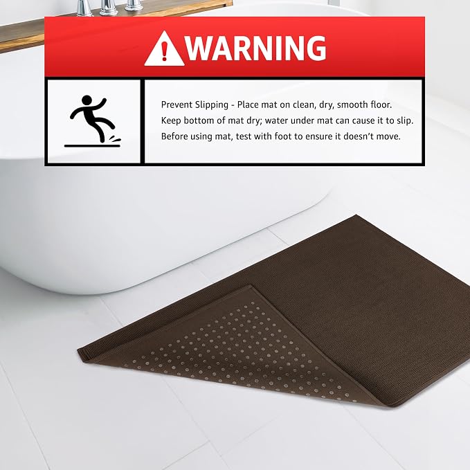American Soft Linen Bath Rug, 17 in 24 in 100% Cotton Bath Mats Rugs - Image 4