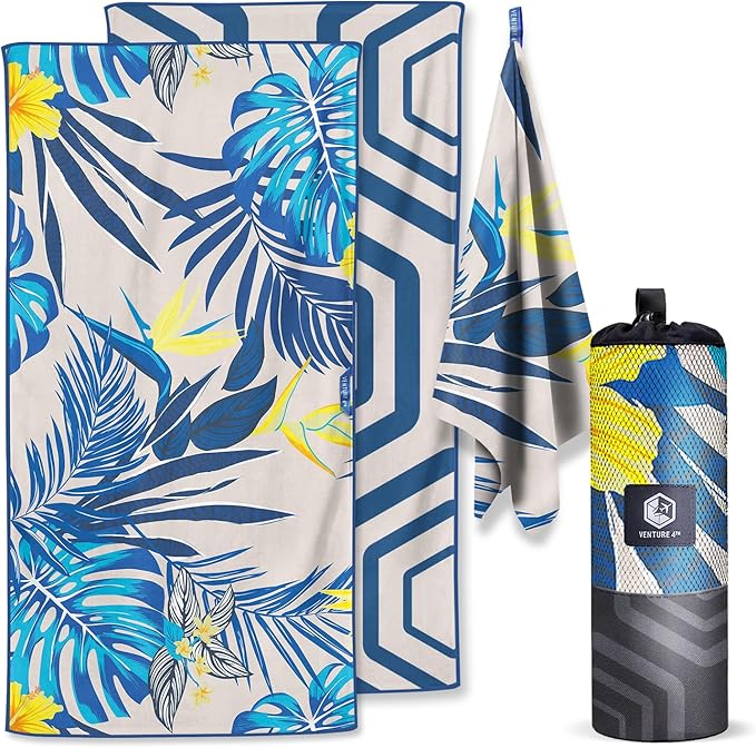 VENTURE 4TH Microfiber Beach Towel: Quick-Dry, Sandproof and Lightweight by VENTURE4TH