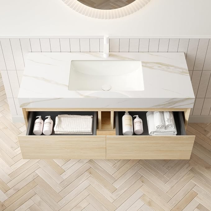 Ambrovina 48" Floating Bathroom Vanity - Image 6