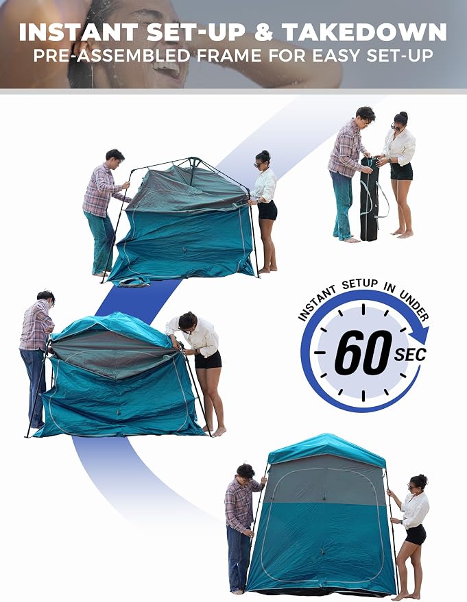 KingCamp Instant Shower Tent, Portable Superior Stable Privacy Shelter - Image 6