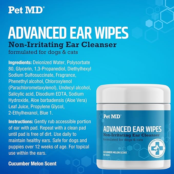 Pet MD Cat and Dog Ear Cleaner Wipes - Image 5