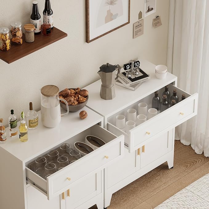 Metal Sideboard Cabinet, Buffet Storage Cabinet, Coffee Bar - Image 5